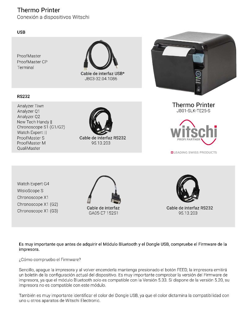 Impresora Witschi Detalle 1